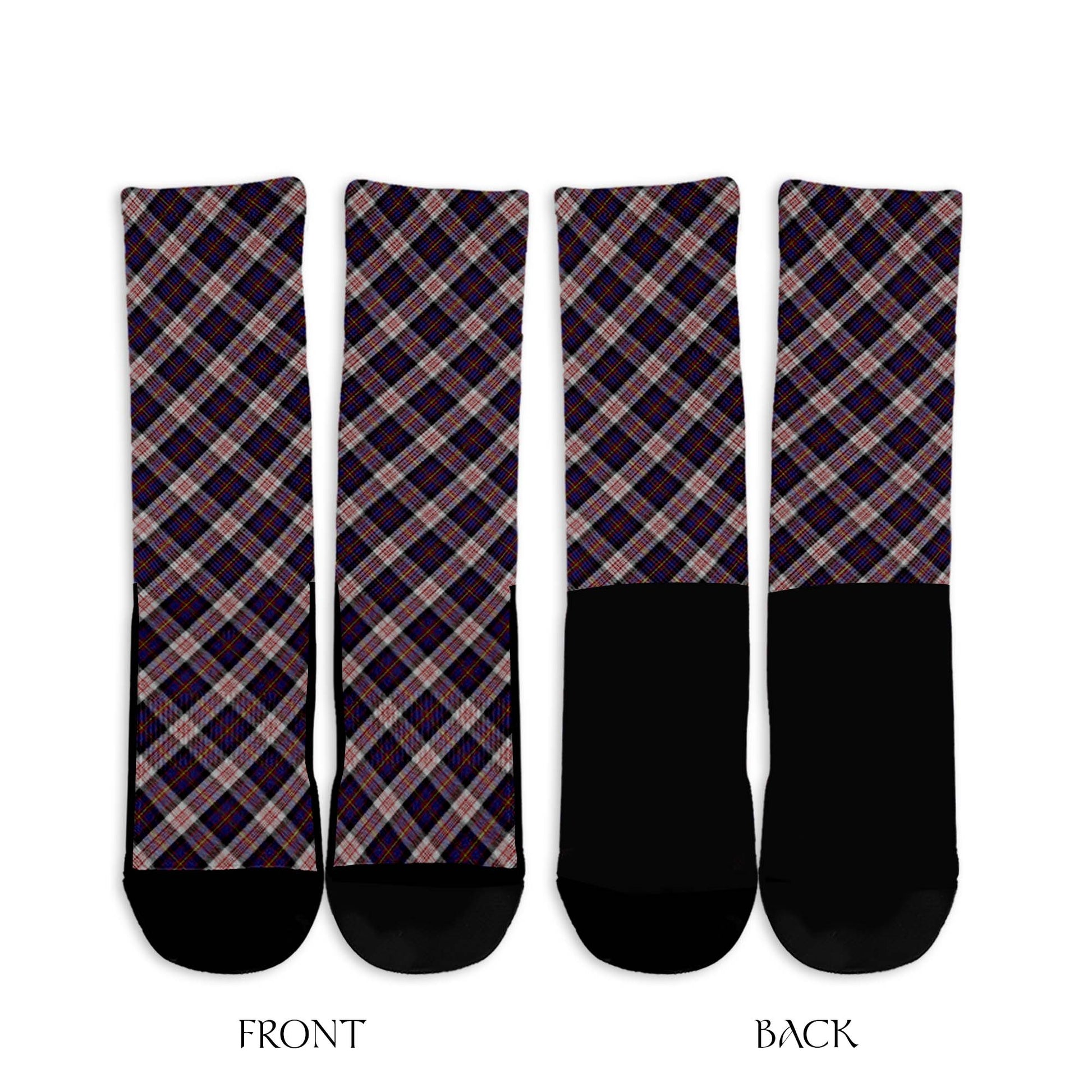 Cameron of Erracht Dress Tartan Crew Socks Cross Tartan Style - Tartanvibesclothing