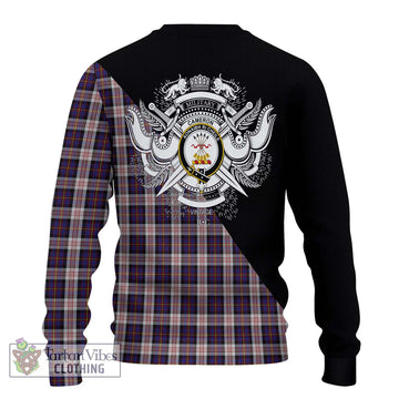 Cameron of Erracht Dress Tartan Ugly Sweater with Family Crest and Military Logo Style