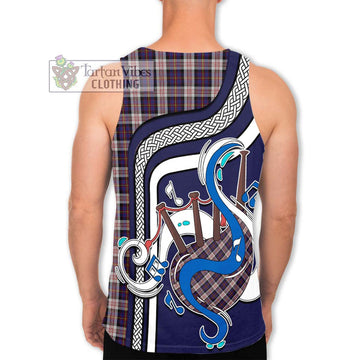 Cameron of Erracht Dress Tartan Men's Tank Top with Epic Bagpipe Style