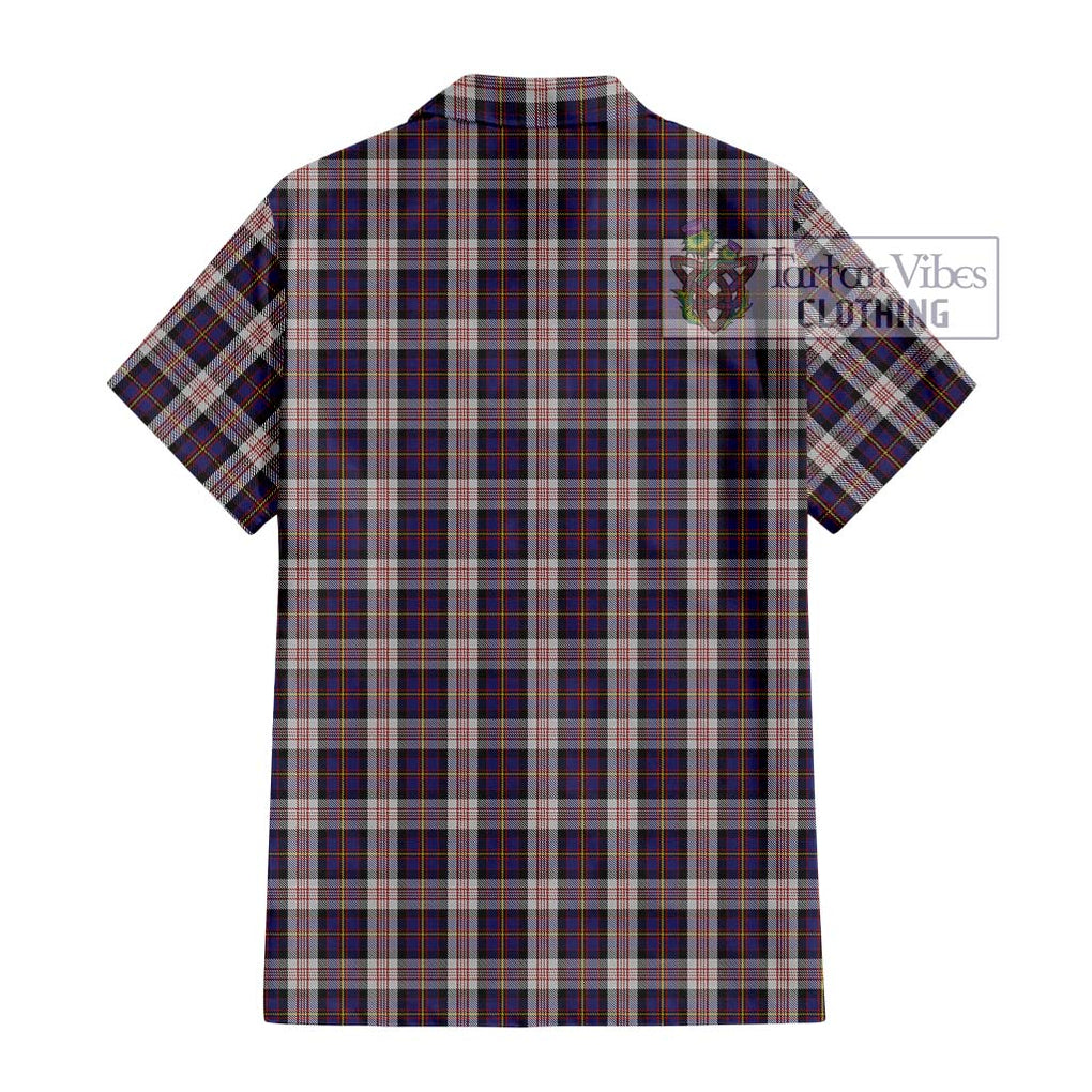 Cameron of Erracht Dress Tartan Short Sleeve Button Shirt with Family Crest DNA In Me Style - Tartanvibesclothing Shop