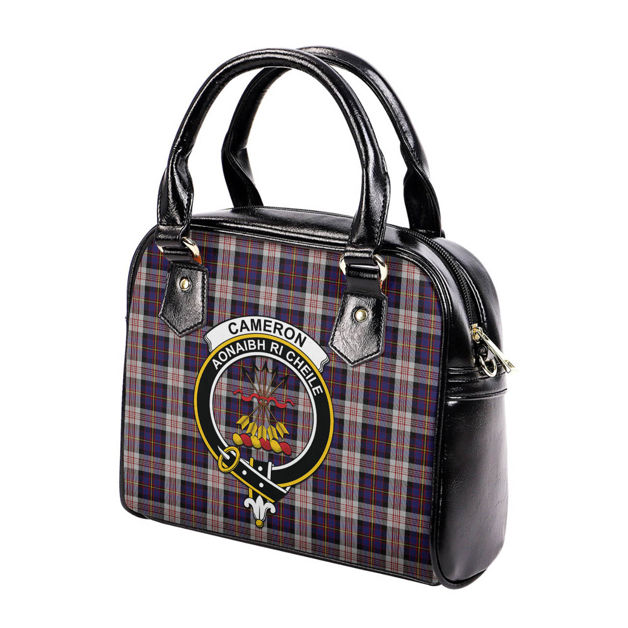 Cameron of Erracht Dress Tartan Shoulder Handbags with Family Crest - Tartanvibesclothing