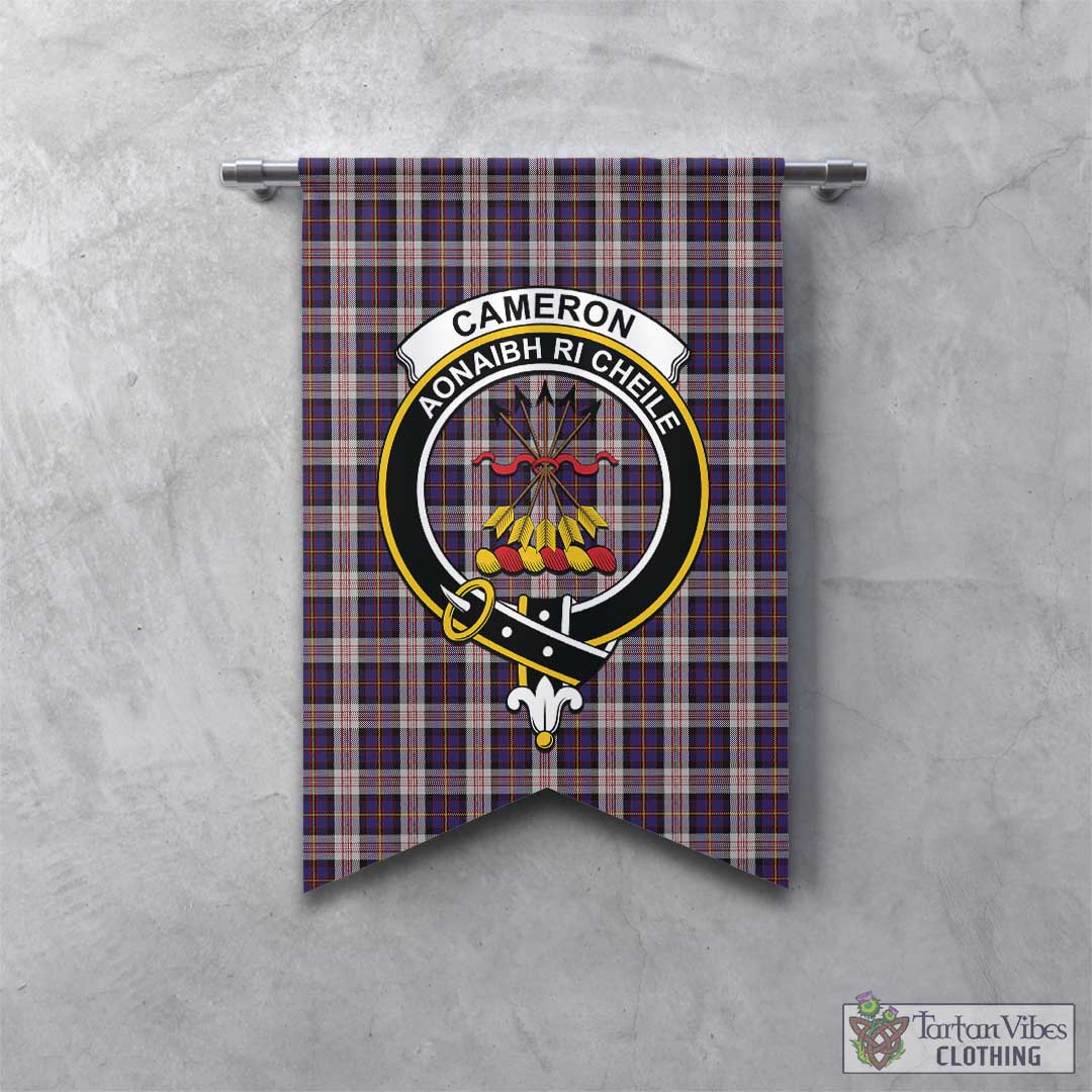 Tartan Vibes Clothing Cameron of Erracht Dress Tartan Gonfalon, Tartan Banner with Family Crest