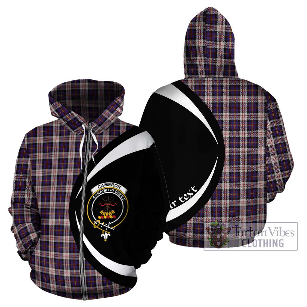 Tartan Vibes Clothing Cameron of Erracht Dress Tartan Hoodie with Family Crest Circle Style