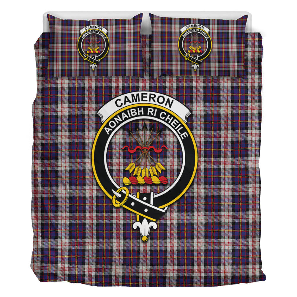 Cameron of Erracht Dress Tartan Bedding Set with Family Crest - Tartan Vibes Clothing