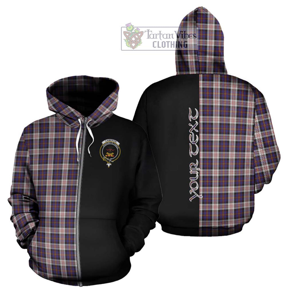 Cameron of Erracht Dress Tartan Hoodie with Family Crest and Half Of Me Style - Tartanvibesclothing Shop