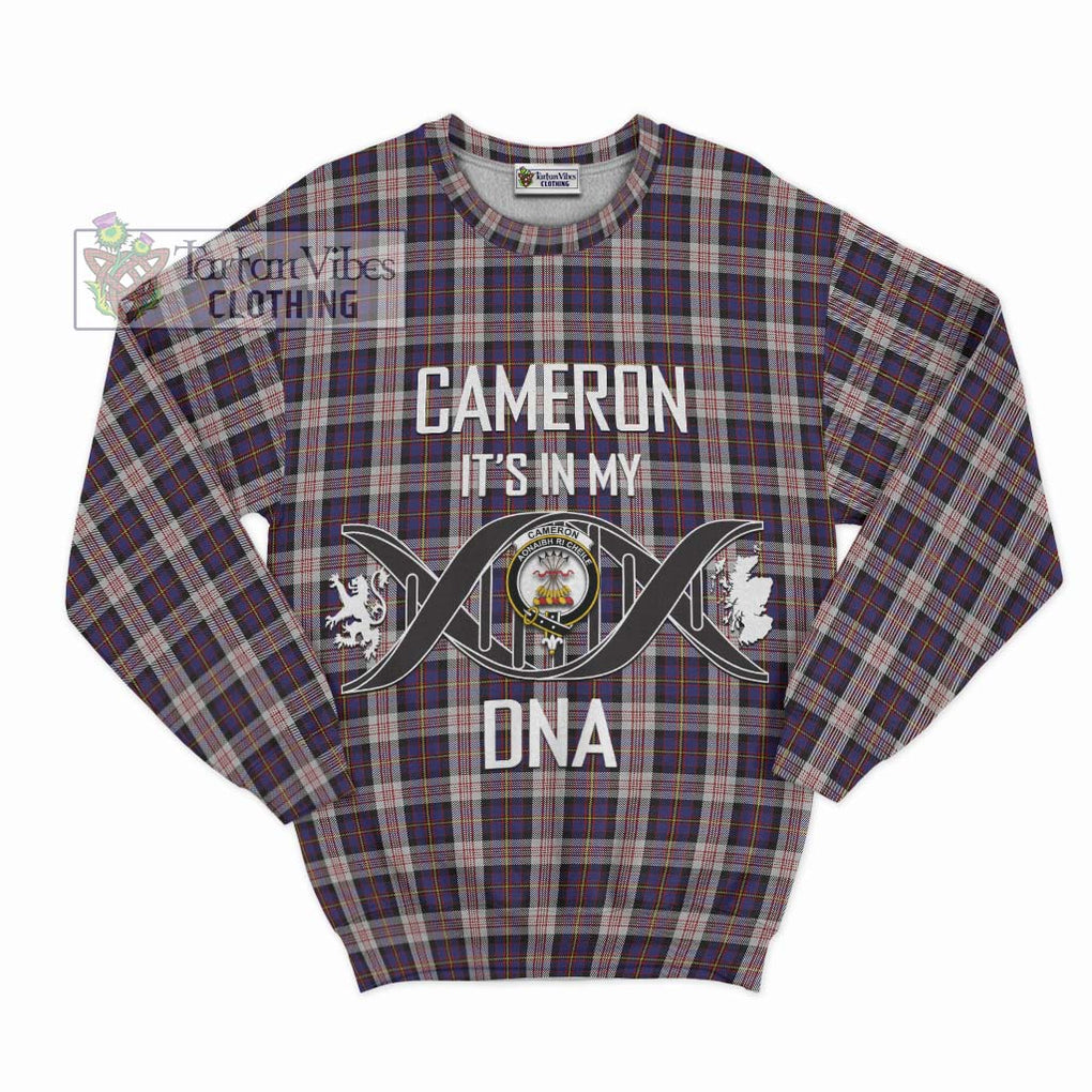 Cameron of Erracht Dress Tartan Sweatshirt with Family Crest DNA In Me Style - Tartanvibesclothing Shop