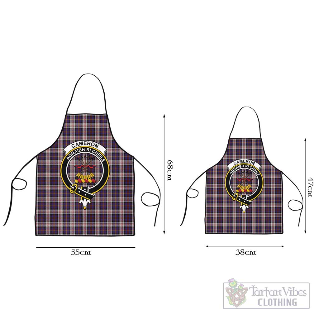 Cameron of Erracht Dress Tartan Apron with Family Crest Black L 55x68 cm - Tartan Vibes Clothing