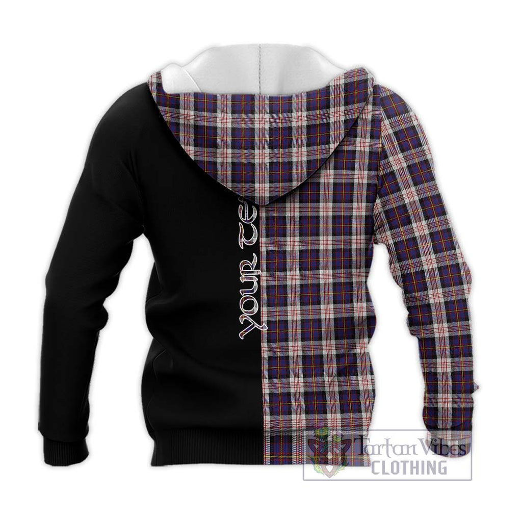 Cameron of Erracht Dress Tartan Knitted Hoodie with Family Crest and Half Of Me Style - Tartanvibesclothing Shop