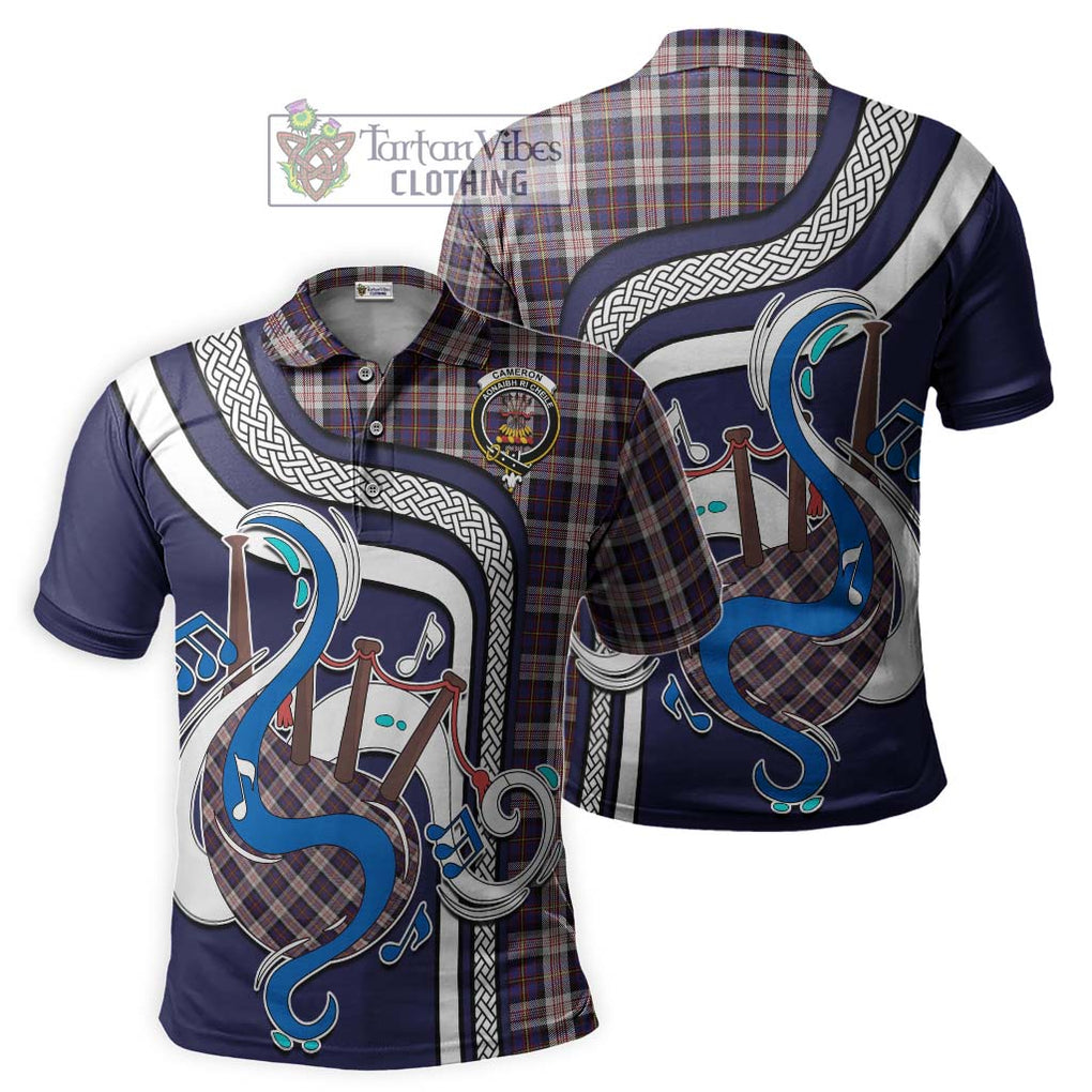 Tartan Vibes Clothing Cameron of Erracht Dress Tartan Polo Shirt with Epic Bagpipe Style