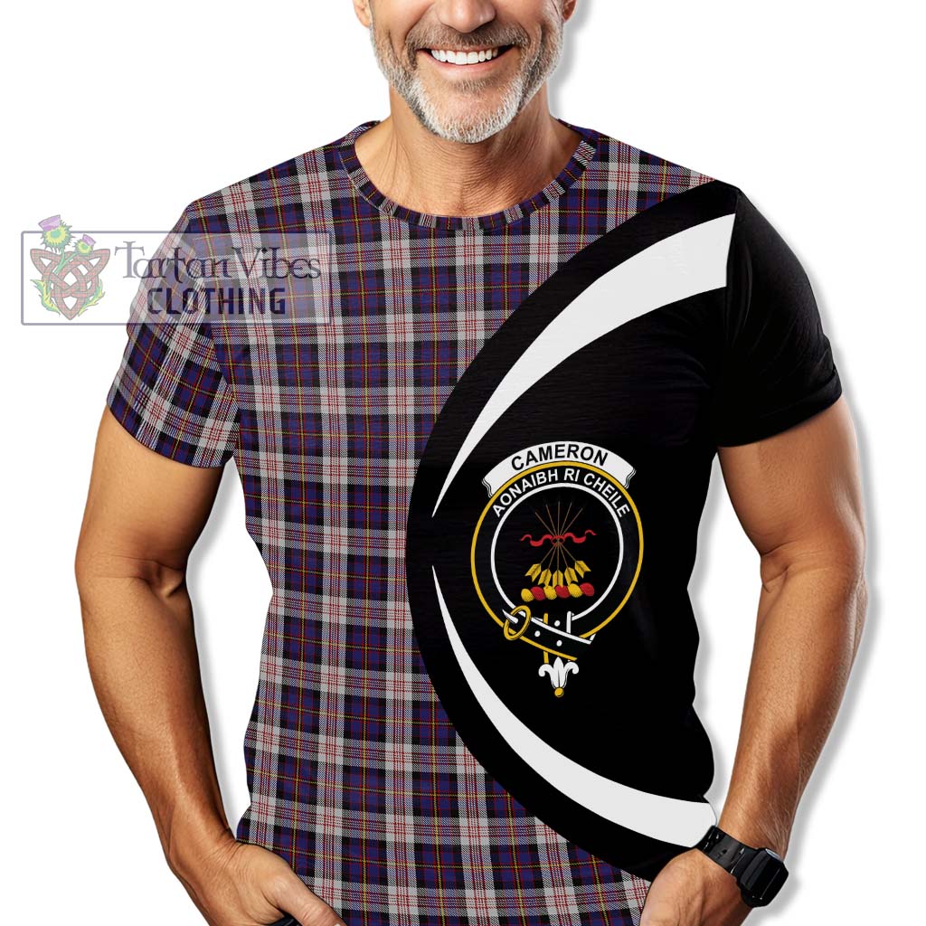 Tartan Vibes Clothing Cameron of Erracht Dress Tartan T-Shirt with Family Crest Circle Style