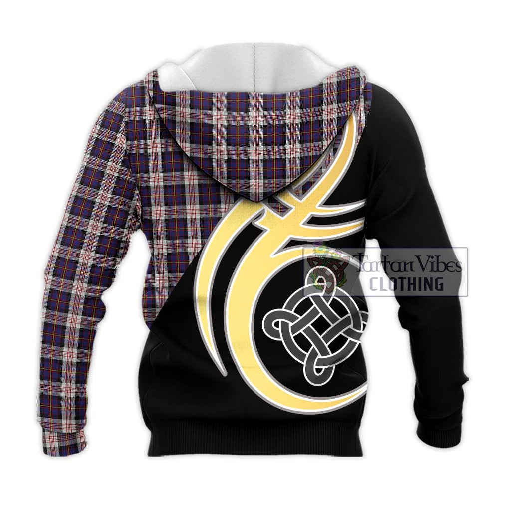 Cameron of Erracht Dress Tartan Knitted Hoodie with Family Crest and Celtic Symbol Style - Tartan Vibes Clothing