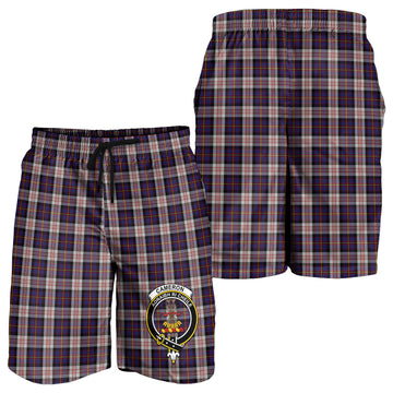 Cameron of Erracht Dress Tartan Mens Shorts with Family Crest