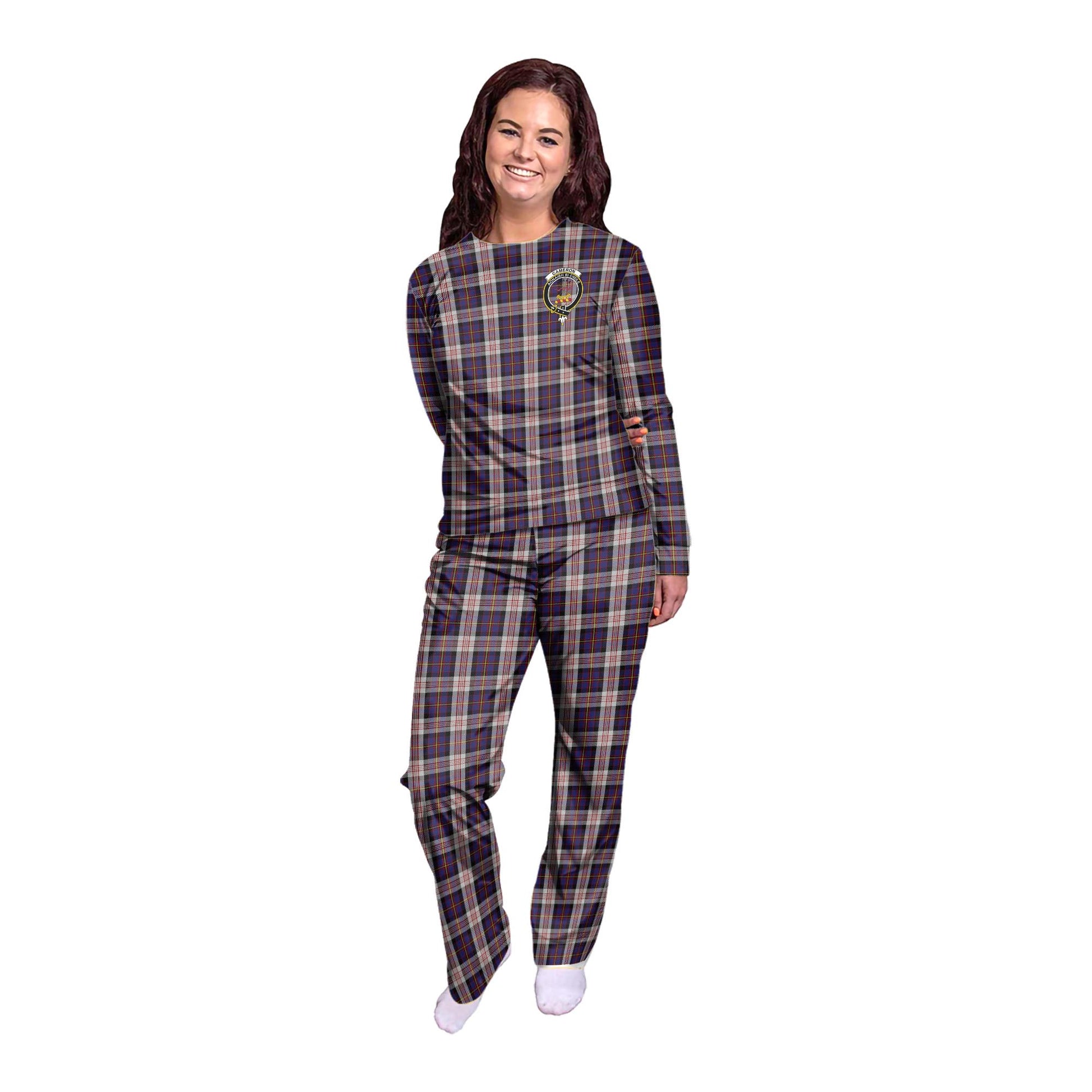 Cameron of Erracht Dress Tartan Pajamas Family Set with Family Crest - Tartan Vibes Clothing