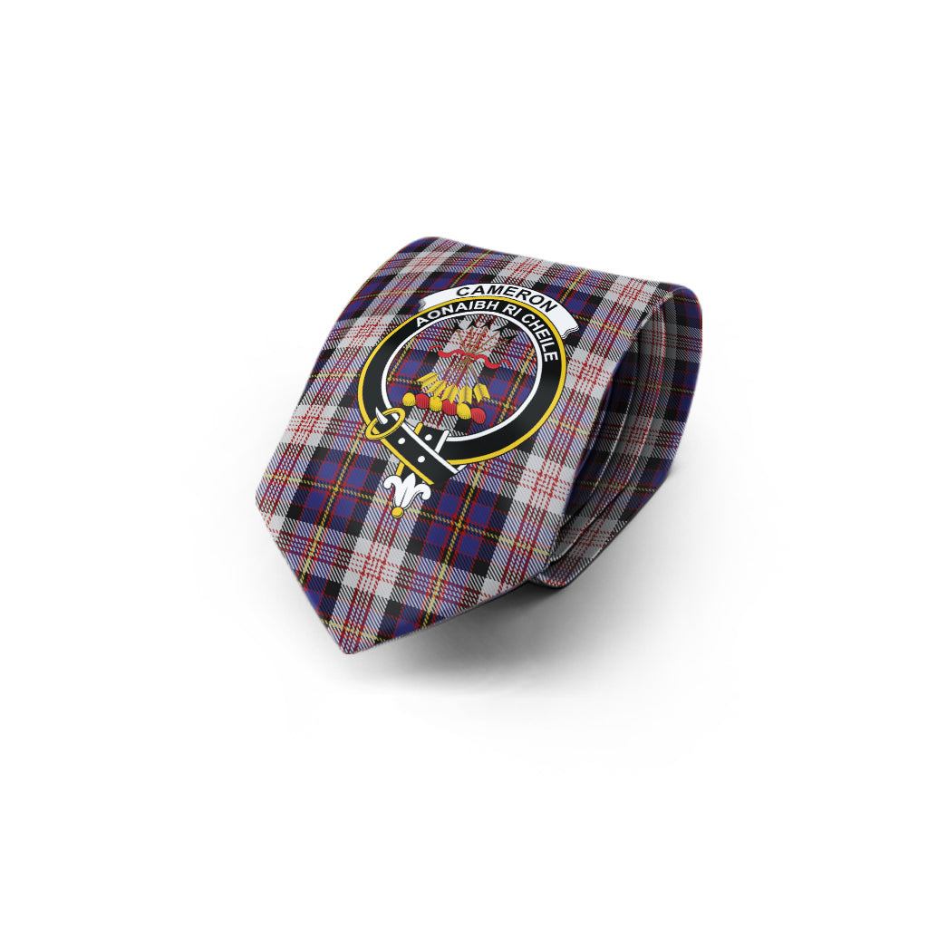 Cameron of Erracht Dress Tartan Classic Necktie with Family Crest - Tartan Vibes Clothing