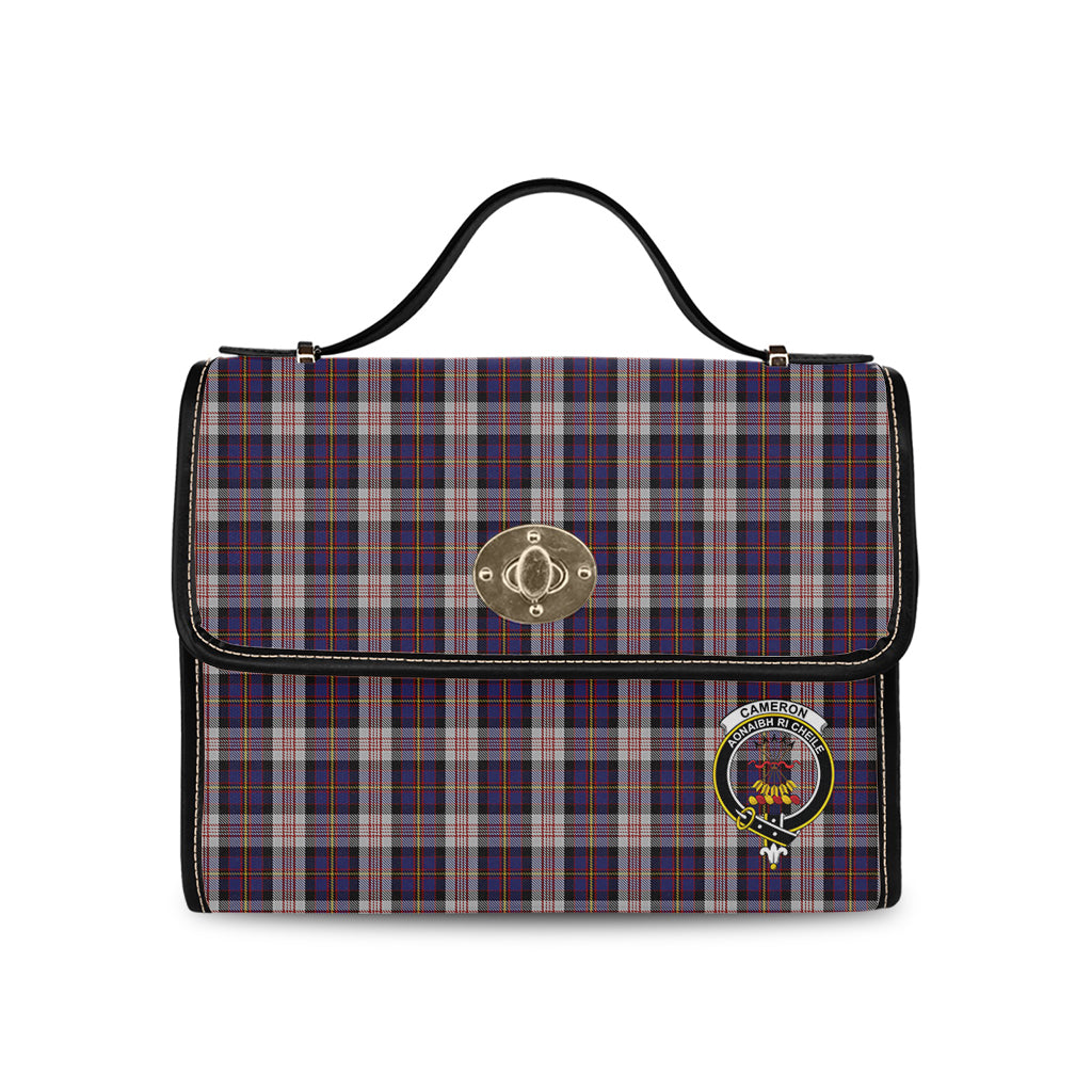 cameron-of-erracht-dress-tartan-leather-strap-waterproof-canvas-bag-with-family-crest