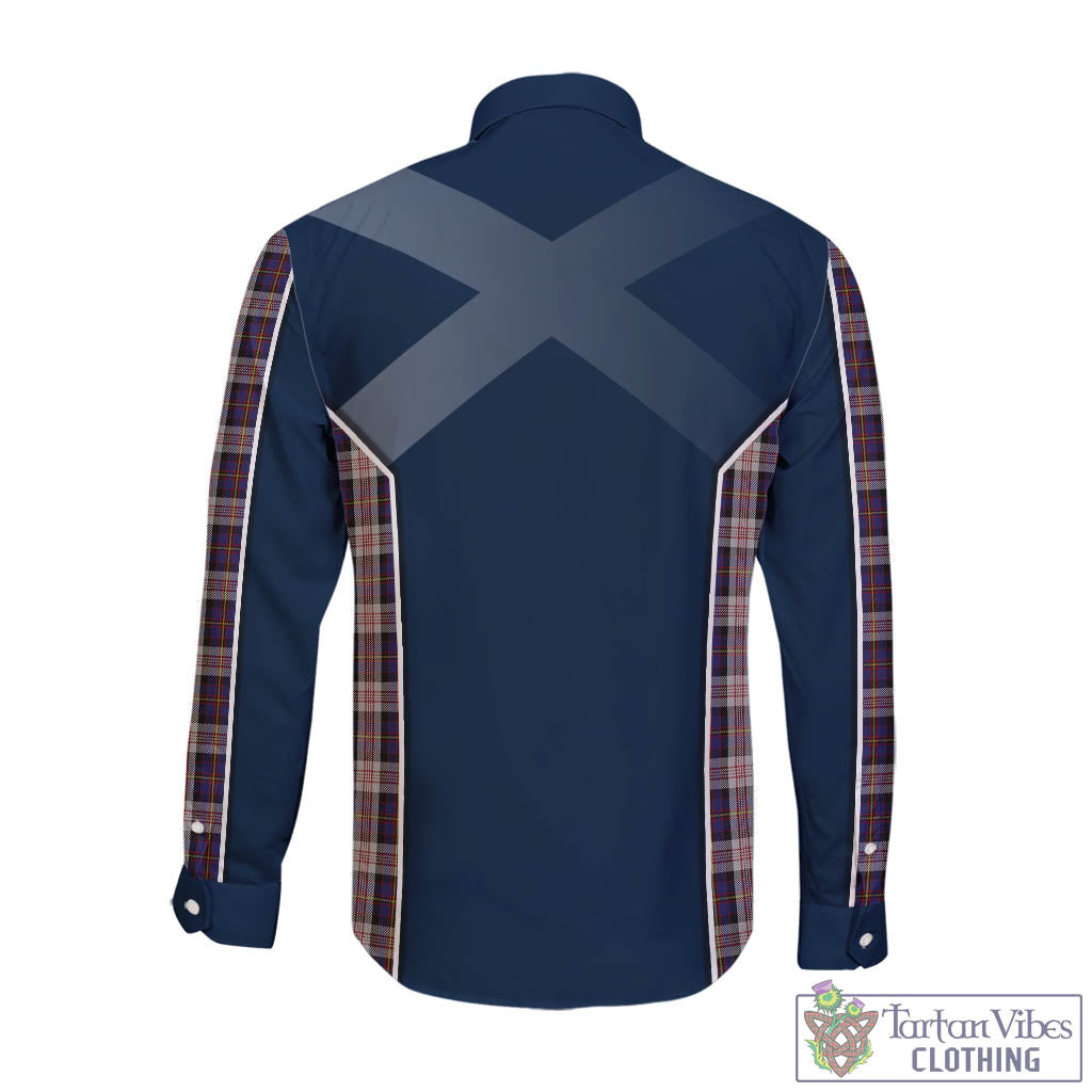 Tartan Vibes Clothing Cameron of Erracht Dress Tartan Long Sleeve Button Up Shirt with Family Crest and Scottish Thistle Vibes Sport Style