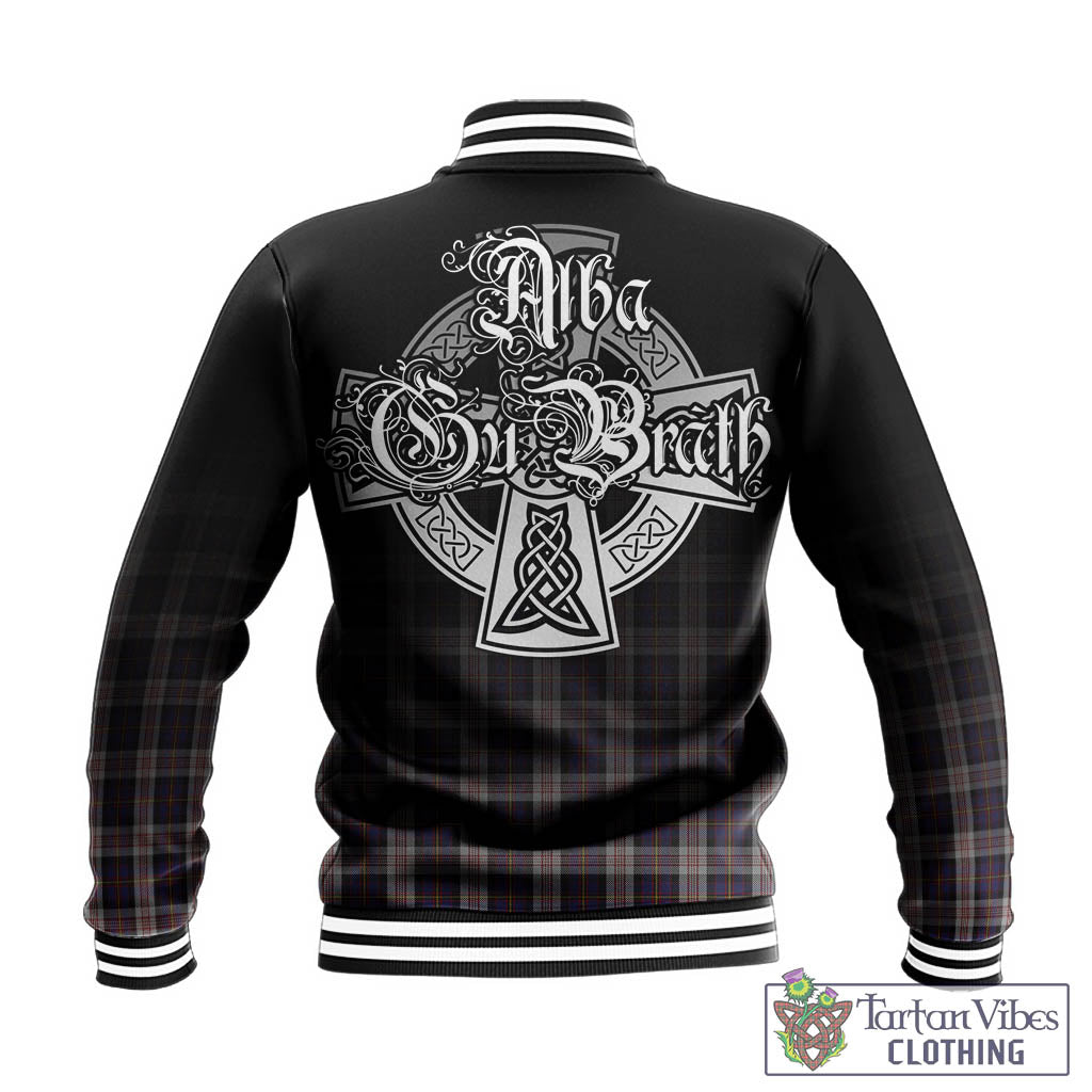 Tartan Vibes Clothing Cameron of Erracht Dress Tartan Baseball Jacket Featuring Alba Gu Brath Family Crest Celtic Inspired