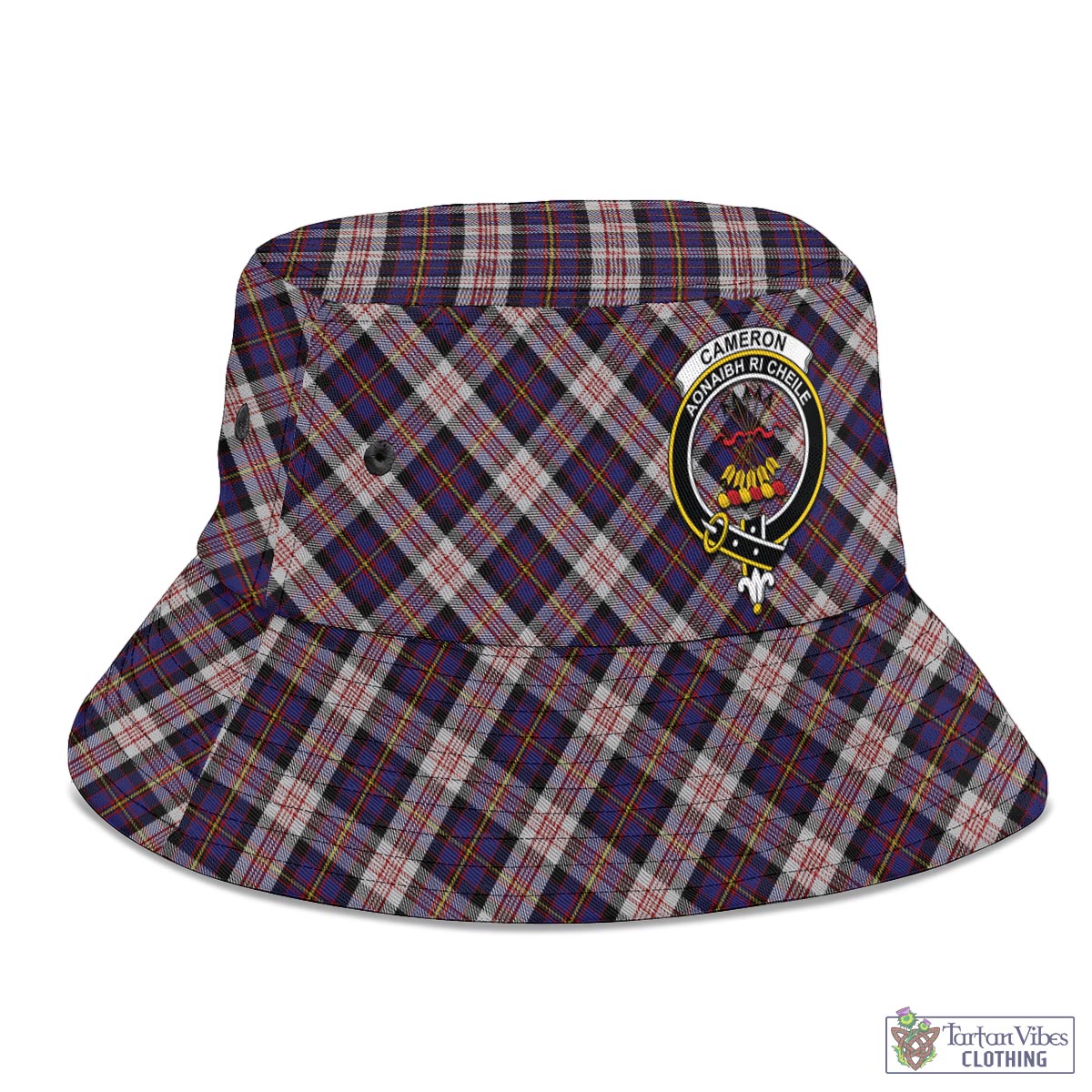 Tartan Vibes Clothing Cameron of Erracht Dress Tartan Bucket Hat with Family Crest