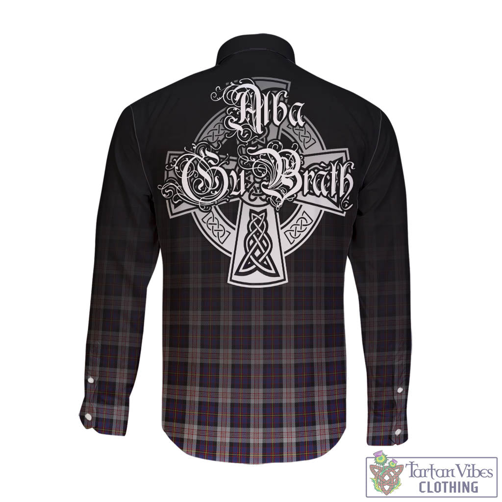 Tartan Vibes Clothing Cameron of Erracht Dress Tartan Long Sleeve Button Up Featuring Alba Gu Brath Family Crest Celtic Inspired