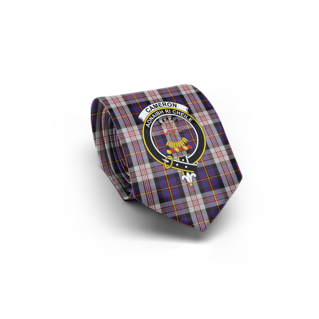 Cameron of Erracht Dress Tartan Classic Necktie with Family Crest - Tartan Vibes Clothing