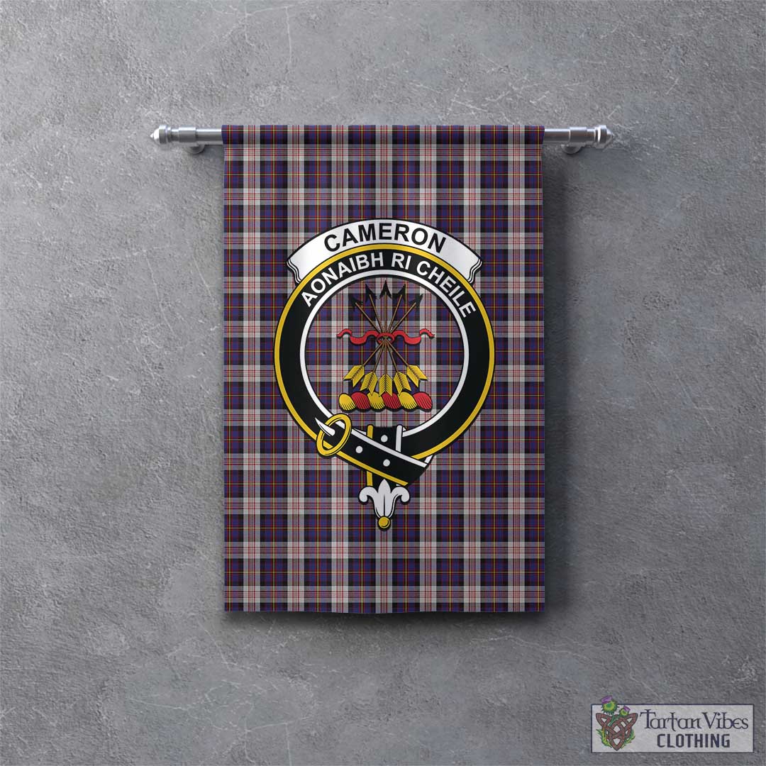 Tartan Vibes Clothing Cameron of Erracht Dress Tartan Gonfalon, Tartan Banner with Family Crest