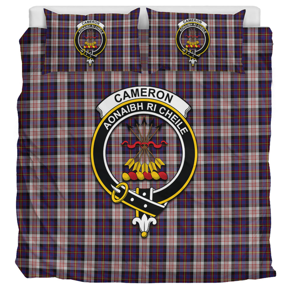 Cameron of Erracht Dress Tartan Bedding Set with Family Crest UK Bedding Set UK Super King 104*94 inch - Tartan Vibes Clothing