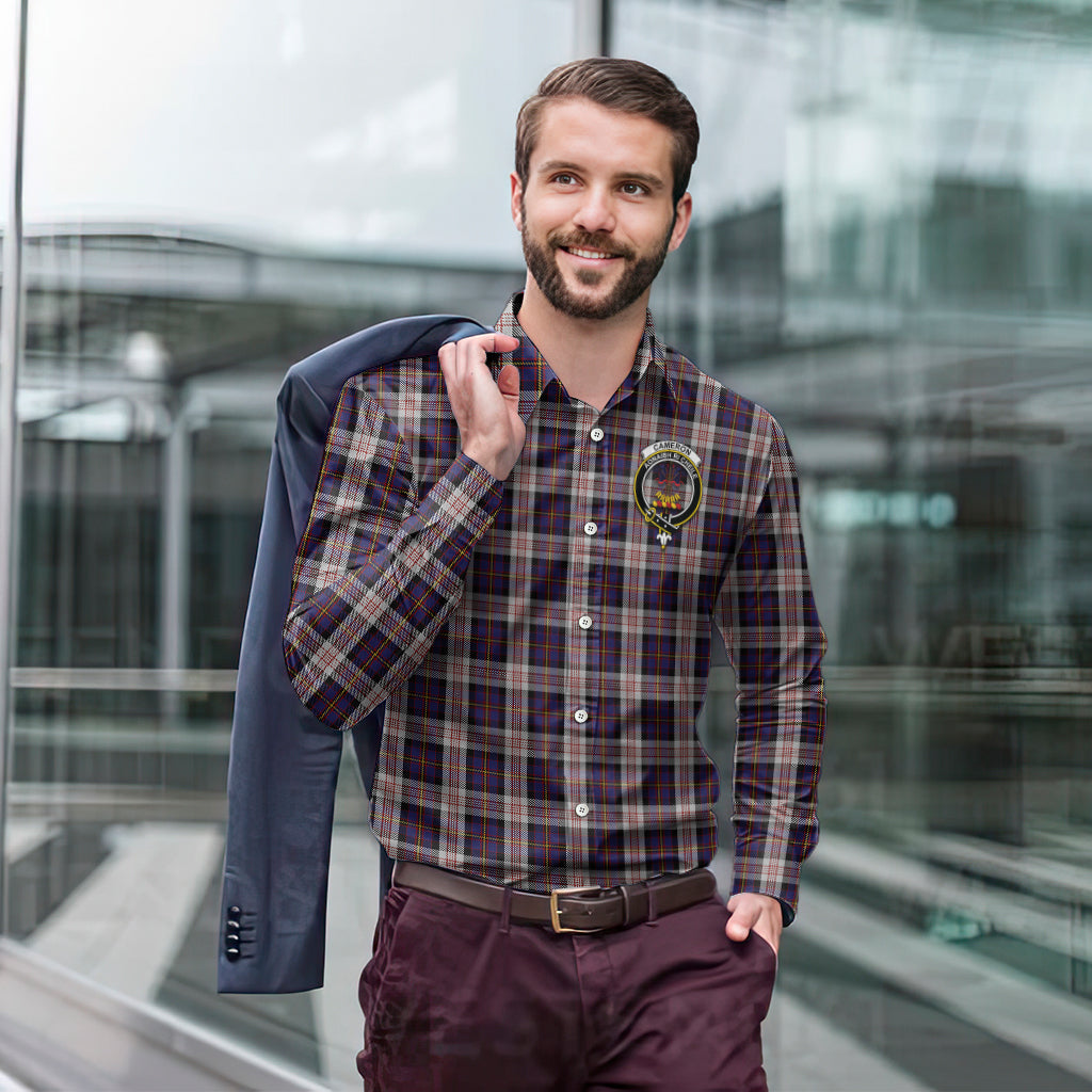 cameron-of-erracht-dress-tartan-long-sleeve-button-up-shirt-with-family-crest