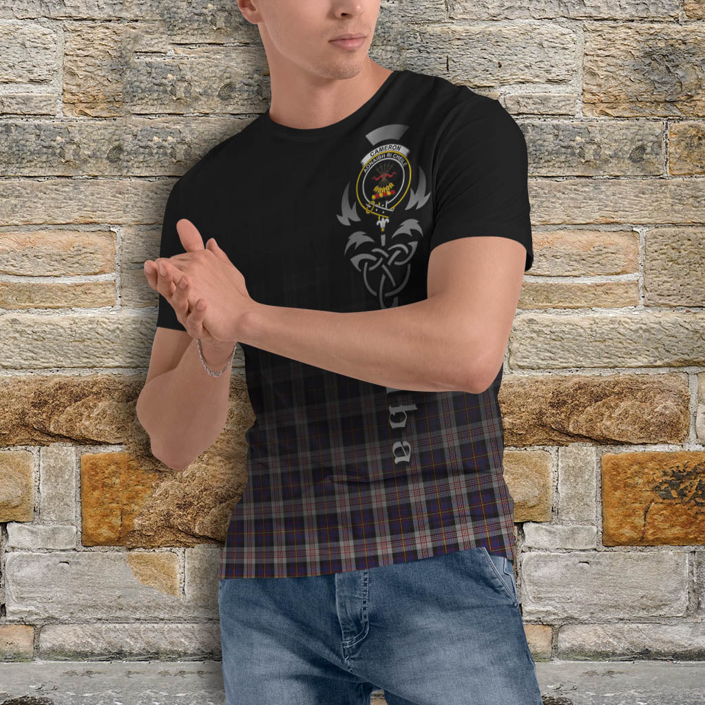 Tartan Vibes Clothing Cameron of Erracht Dress Tartan T-Shirt Featuring Alba Gu Brath Family Crest Celtic Inspired