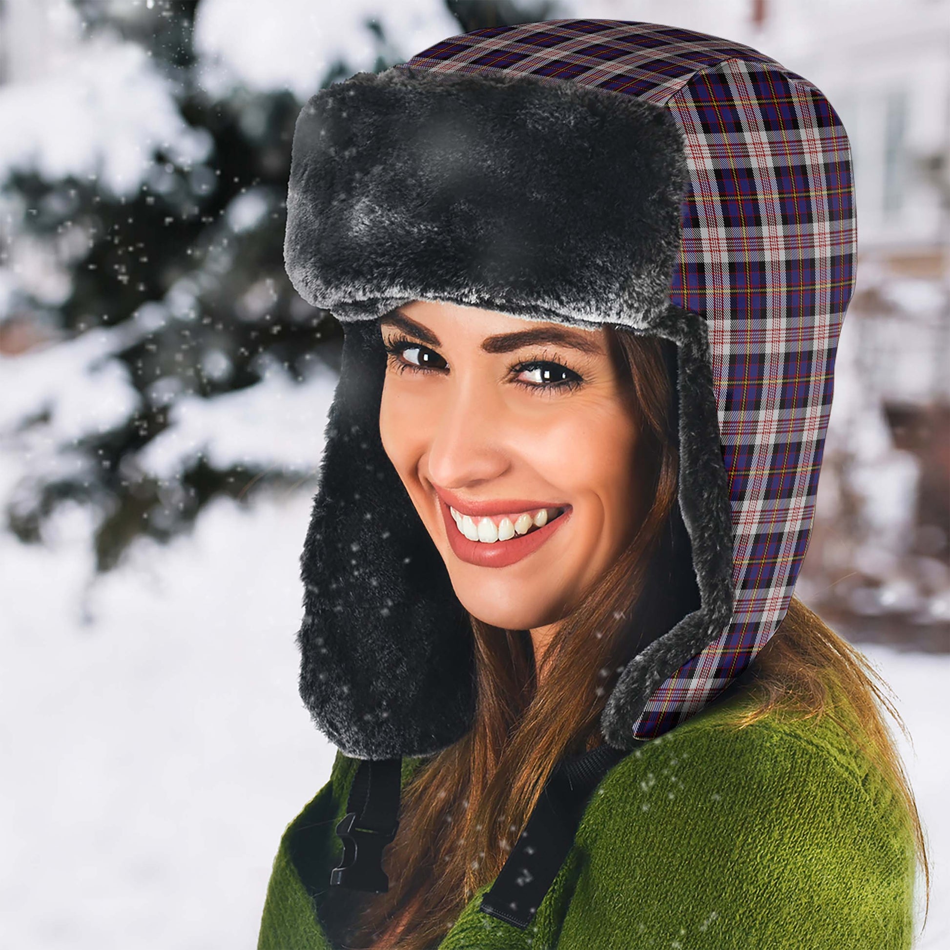 Cameron of Erracht Dress Tartan Winter Trapper Hat - Tartanvibesclothing