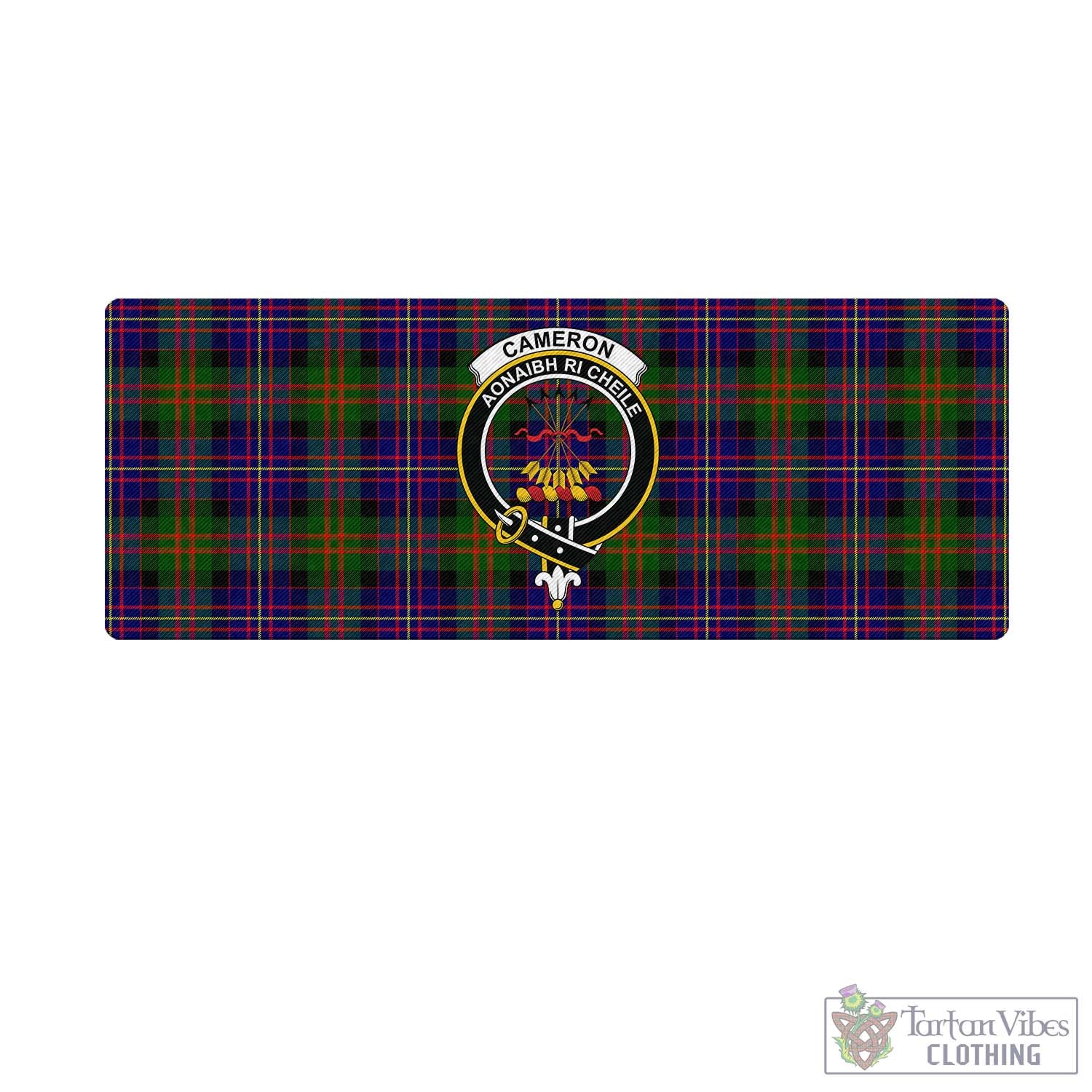 Tartan Vibes Clothing Cameron of Erracht Modern Tartan Mouse Pad with Family Crest