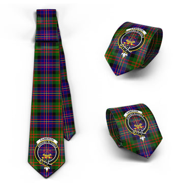 Cameron of Erracht Modern Tartan Classic Necktie with Family Crest