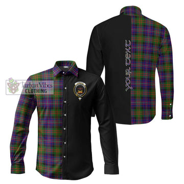 Cameron of Erracht Modern Tartan Long Sleeve Button Shirt with Family Crest and Half Of Me Style