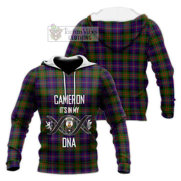 Cameron of Erracht Modern Tartan Knitted Hoodie with Family Crest DNA In Me Style