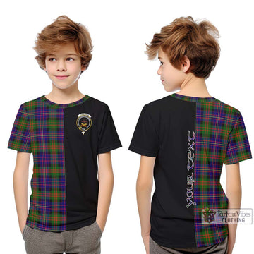 Cameron of Erracht Modern Tartan Kid T-Shirt with Family Crest and Half Of Me Style