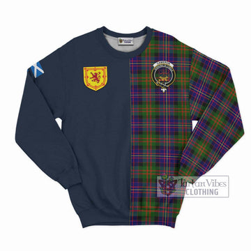 Cameron of Erracht Modern Tartan Sweatshirt Alba with Scottish Lion Royal Arm Half Style