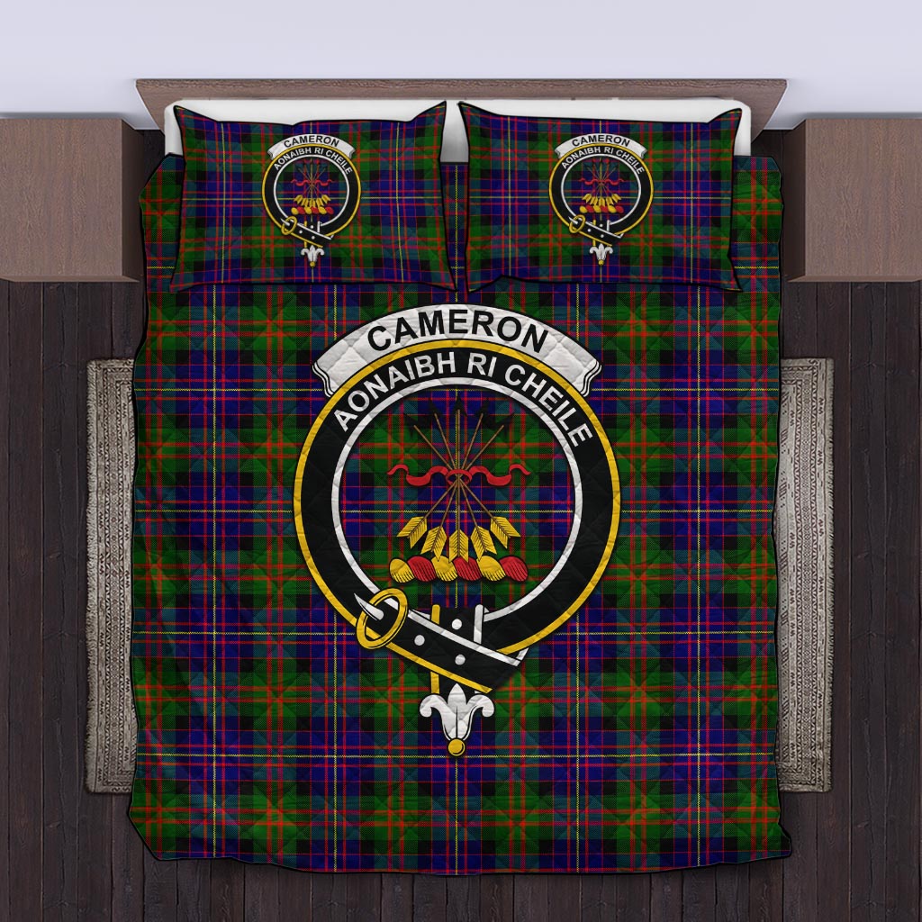 Cameron of Erracht Modern Tartan Quilt Bed Set with Family Crest Twin - Tartan Vibes Clothing