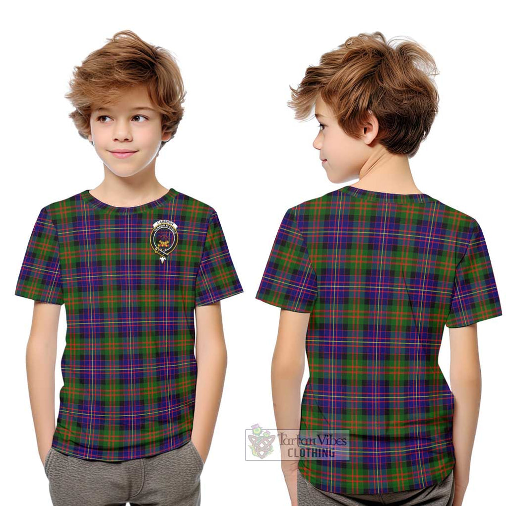 Cameron of Erracht Modern Tartan Kid T-Shirt with Family Crest Youth XL Size14 - Tartanvibesclothing Shop