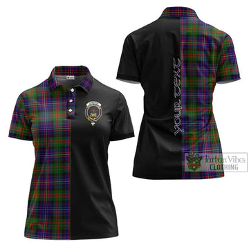 Cameron of Erracht Modern Tartan Women's Polo Shirt with Family Crest and Half Of Me Style