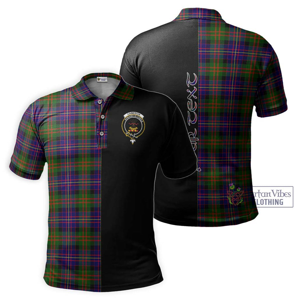 Cameron of Erracht Modern Tartan Polo Shirt with Family Crest and Half Of Me Style Kid - Tartanvibesclothing Shop