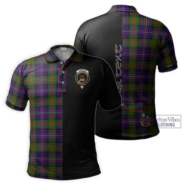 Cameron of Erracht Modern Tartan Polo Shirt with Family Crest and Half Of Me Style