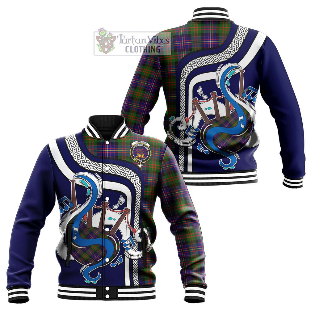 Tartan Vibes Clothing Cameron of Erracht Modern Tartan Baseball Jacket with Epic Bagpipe Style