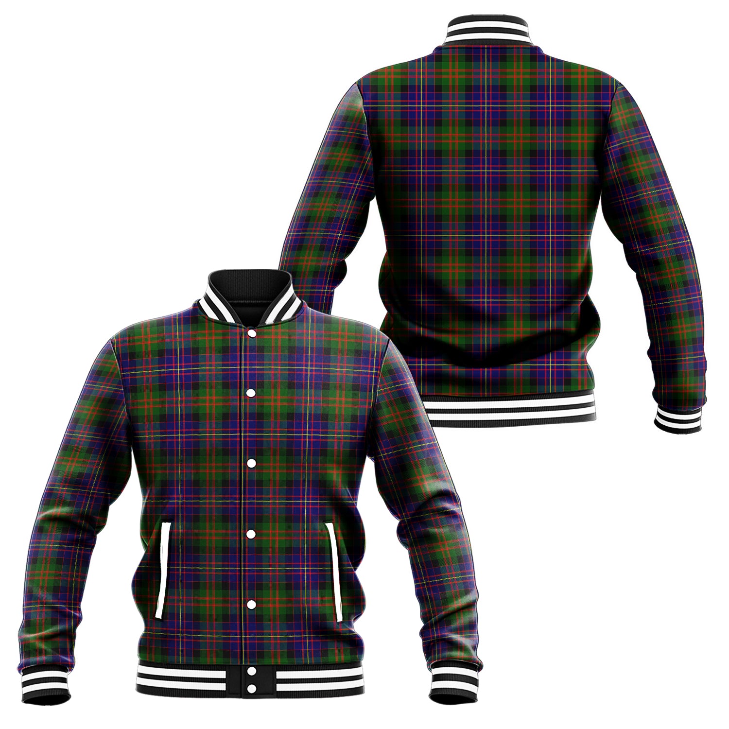 Cameron of Erracht Modern Tartan Baseball Jacket Unisex - Tartan Vibes Clothing