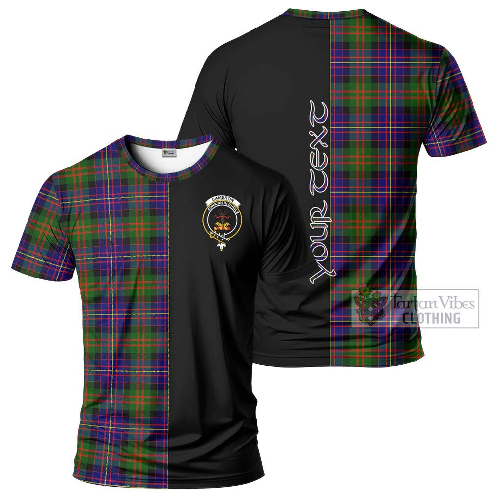 Cameron of Erracht Modern Tartan T-Shirt with Family Crest and Half Of Me Style Kid's Shirt - Tartanvibesclothing Shop