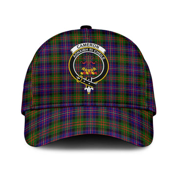 Cameron of Erracht Modern Tartan Classic Cap with Family Crest