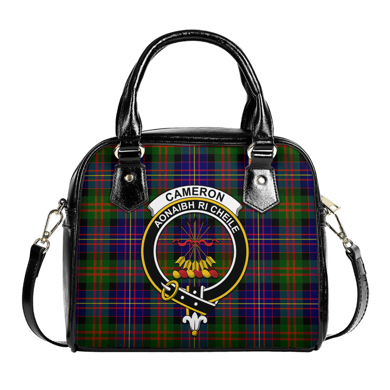 Cameron of Erracht Modern Tartan Shoulder Handbags with Family Crest One Size 6*25*22 cm - Tartanvibesclothing