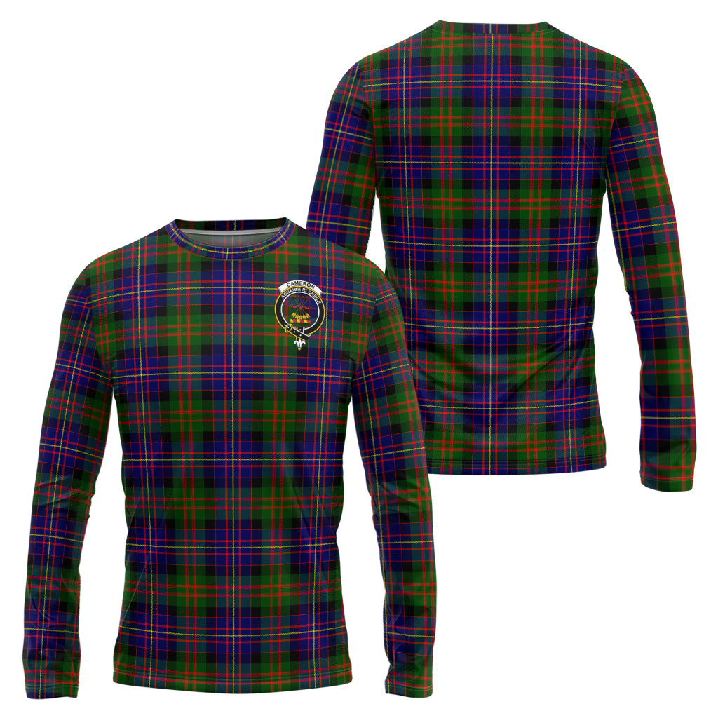 cameron-of-erracht-modern-tartan-long-sleeve-t-shirt-with-family-crest