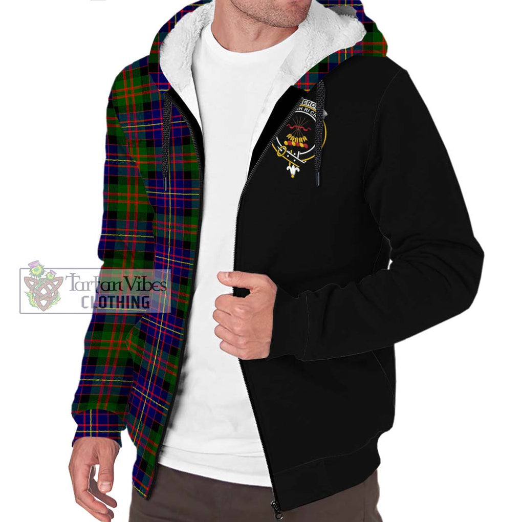 Cameron of Erracht Modern Tartan Sherpa Hoodie with Family Crest and Half Of Me Style Unisex S - Tartanvibesclothing Shop