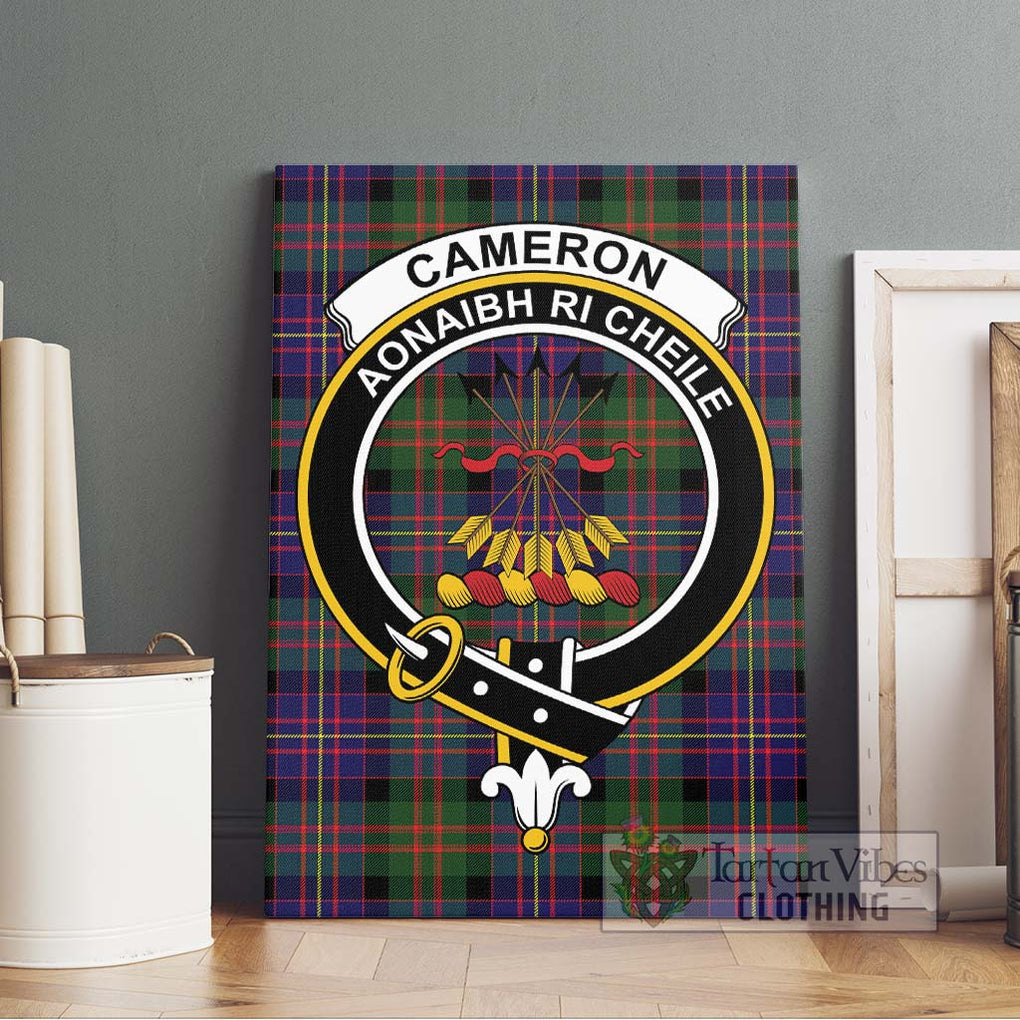 Cameron of Erracht Modern Tartan Canvas Print Wall Art with Family Crest Without Frame - Tartan Vibes Clothing