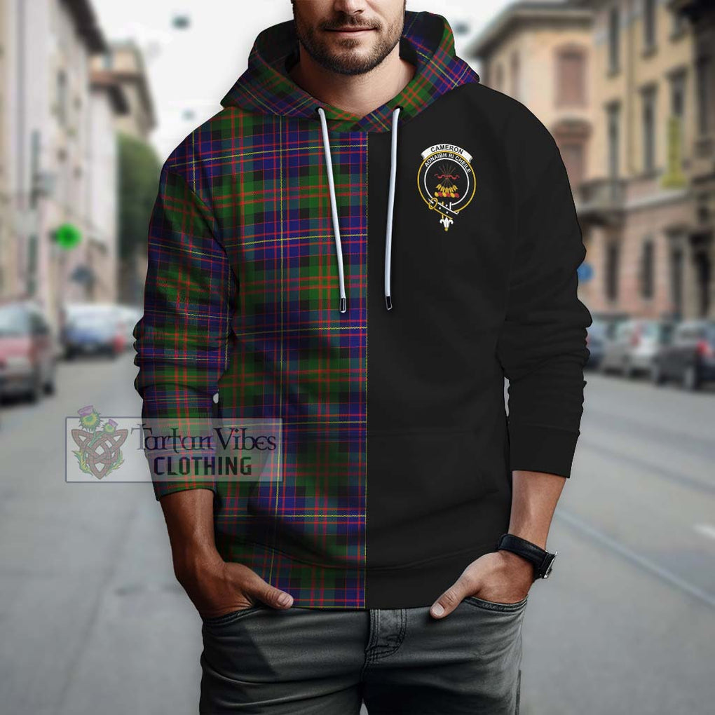 Cameron of Erracht Modern Tartan Hoodie with Family Crest and Half Of Me Style Zip Hoodie - Tartanvibesclothing Shop