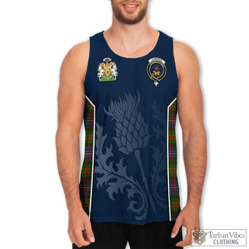 Cameron of Erracht Modern Tartan Men's Tanks Top with Family Crest and Scottish Thistle Vibes Sport Style